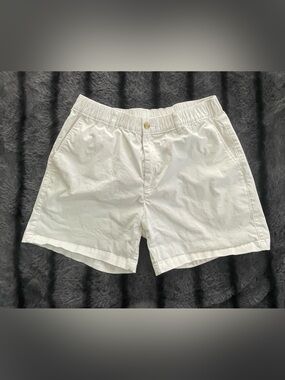 Pact Men's White Flat Front Elastic-Waist Shorts